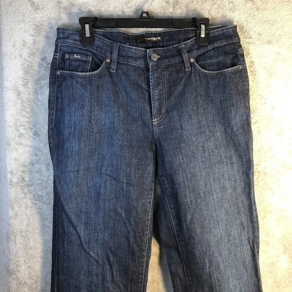 Cambio Jeans Women's 16 Blue Dark Norah Straight Zip Denim Casual Style 006663